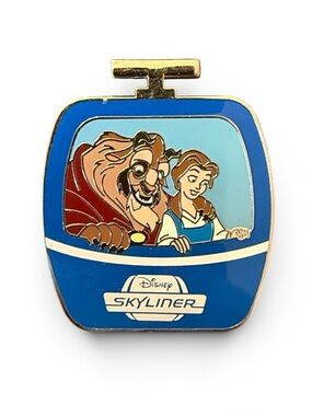 Disney Parks Skyliner Pin Beauty and the Beast Belle & Beast Limited Release